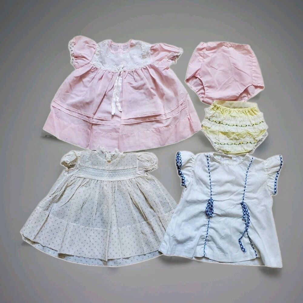 JCPenney Union Made DRESS LOT Toddle Time Newborn Baby Vintage Flaw Read